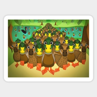 Duck Army Sticker